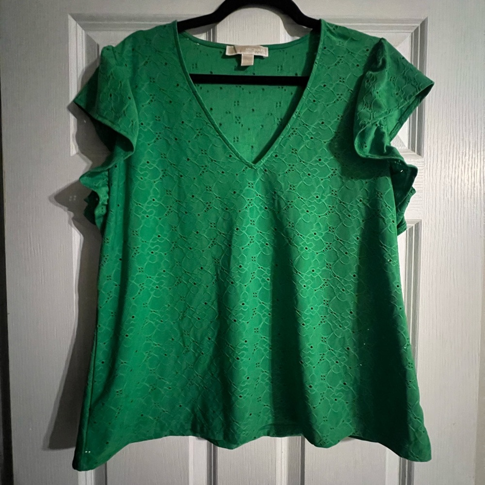 Michael Kors Emerald Lace Blouse